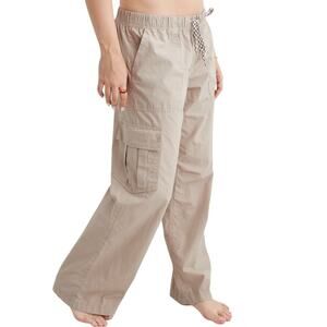 Aerie Baggy Cargo Skater Pant Stone Harbor Khaki M